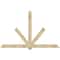 Ekena Millwork Kennewick Rough Sawn Timber Gable Bracket, Douglas Fir, 108"W x 68"H x 6"D x 6"F, 15/12 Pitch GBW108X68X0606KEN00RDF - alternate 1
